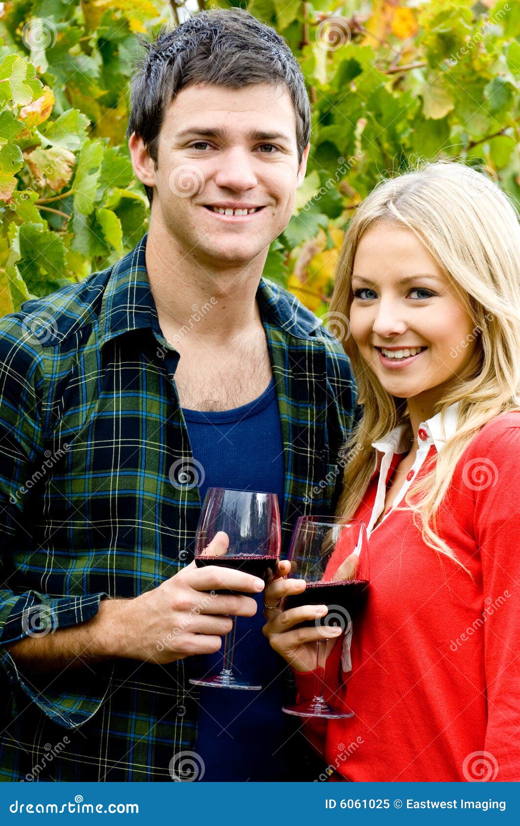 Couple with Wine stock image. Image of attractive, wine 6061025