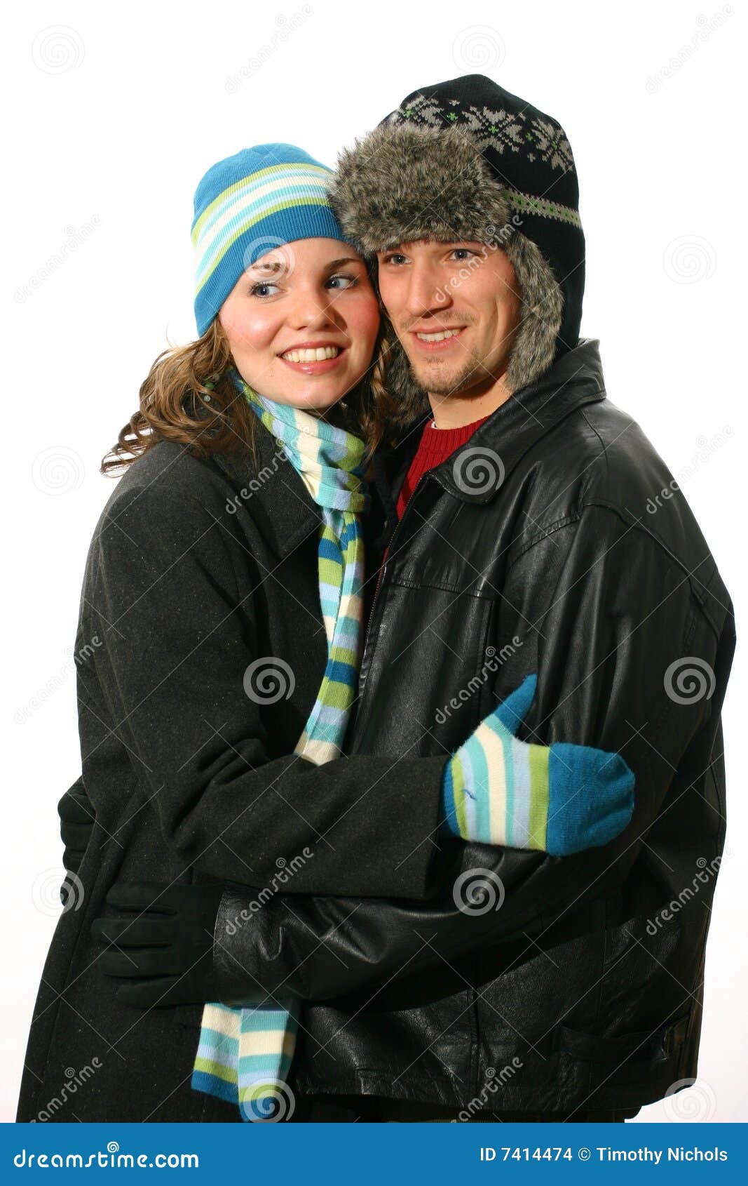 couple in winter coats