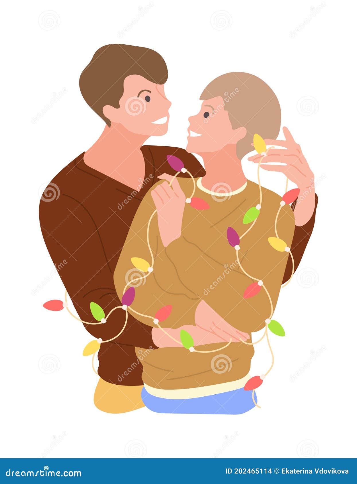 Couples De Sexe Masculin Samesex Les Amateurs Obtenant Prêts Pour Des Vacances Du Nouvel an picture