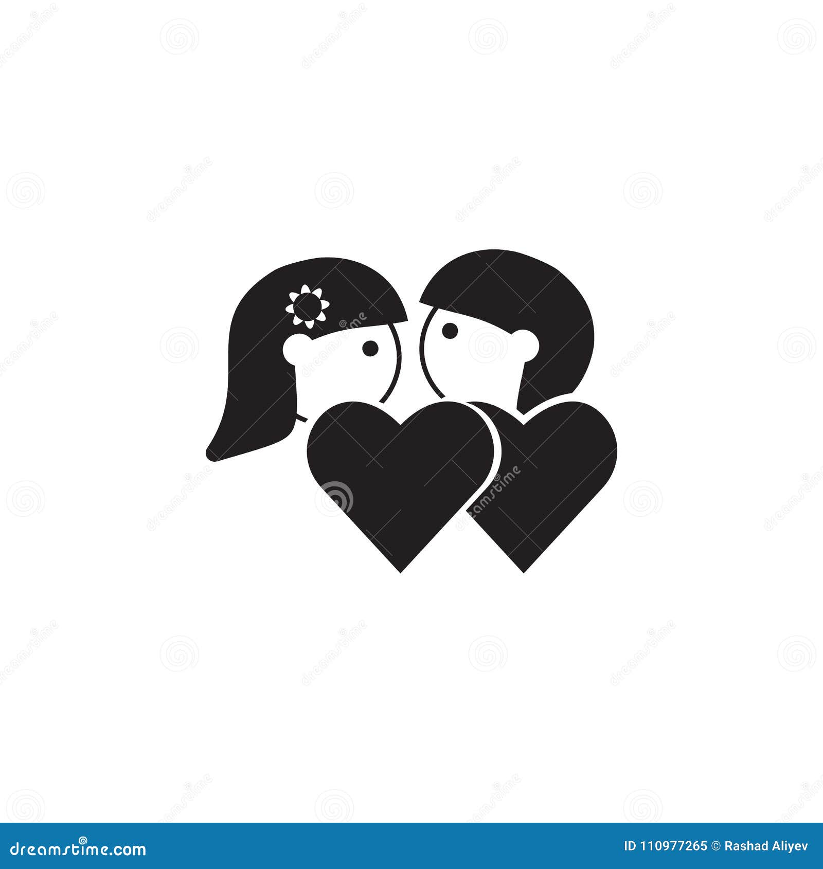 Premium Vector  Romantic couple love heart pose illustration