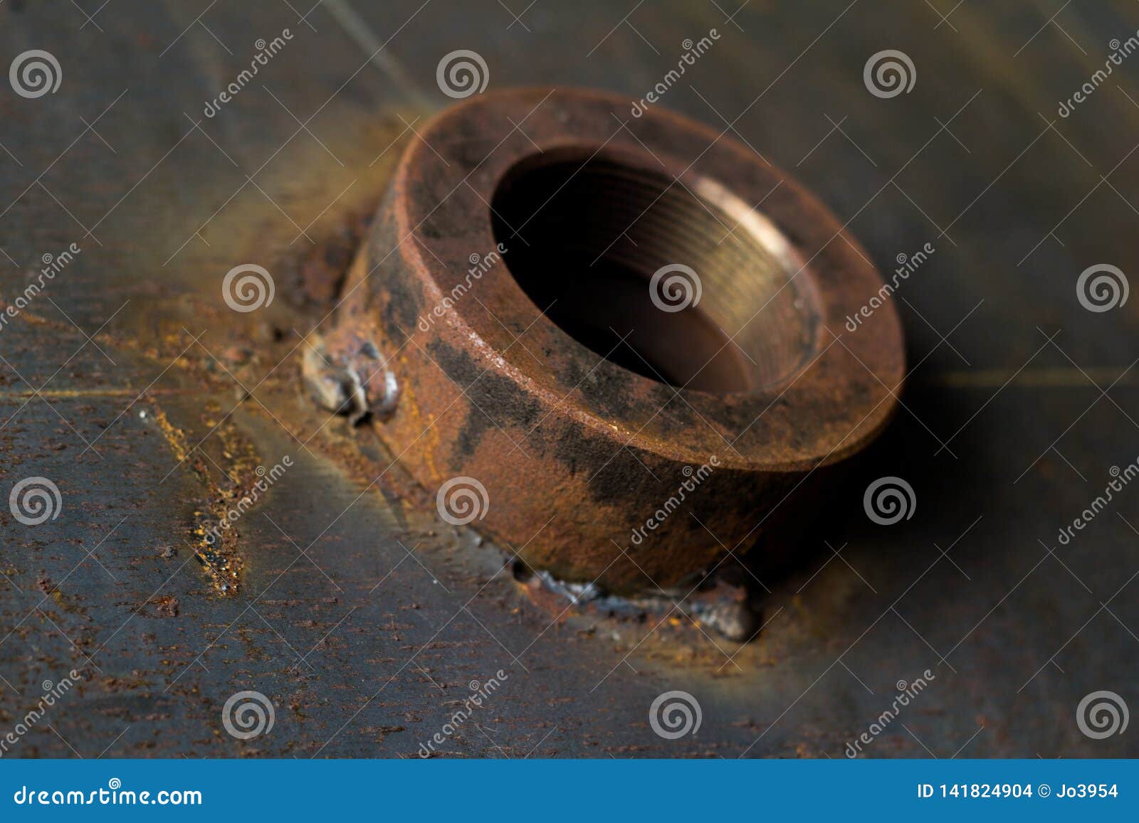 Coupling Weld for Pressure Vessel Fabrication Stock Photo Image of