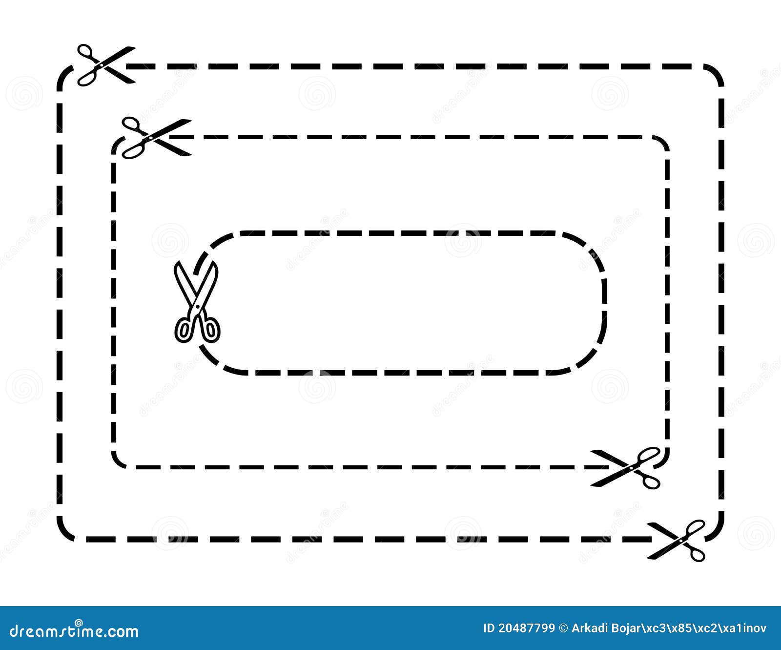 Coupon border stock vector. Image of cutting, label, border - 20487799