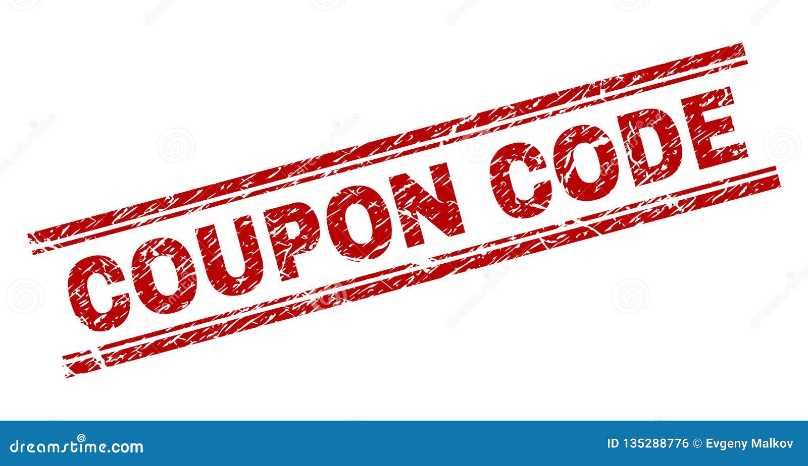 Scratched Textured COUPON CODE Stamp Seal Stock Vector Illustration