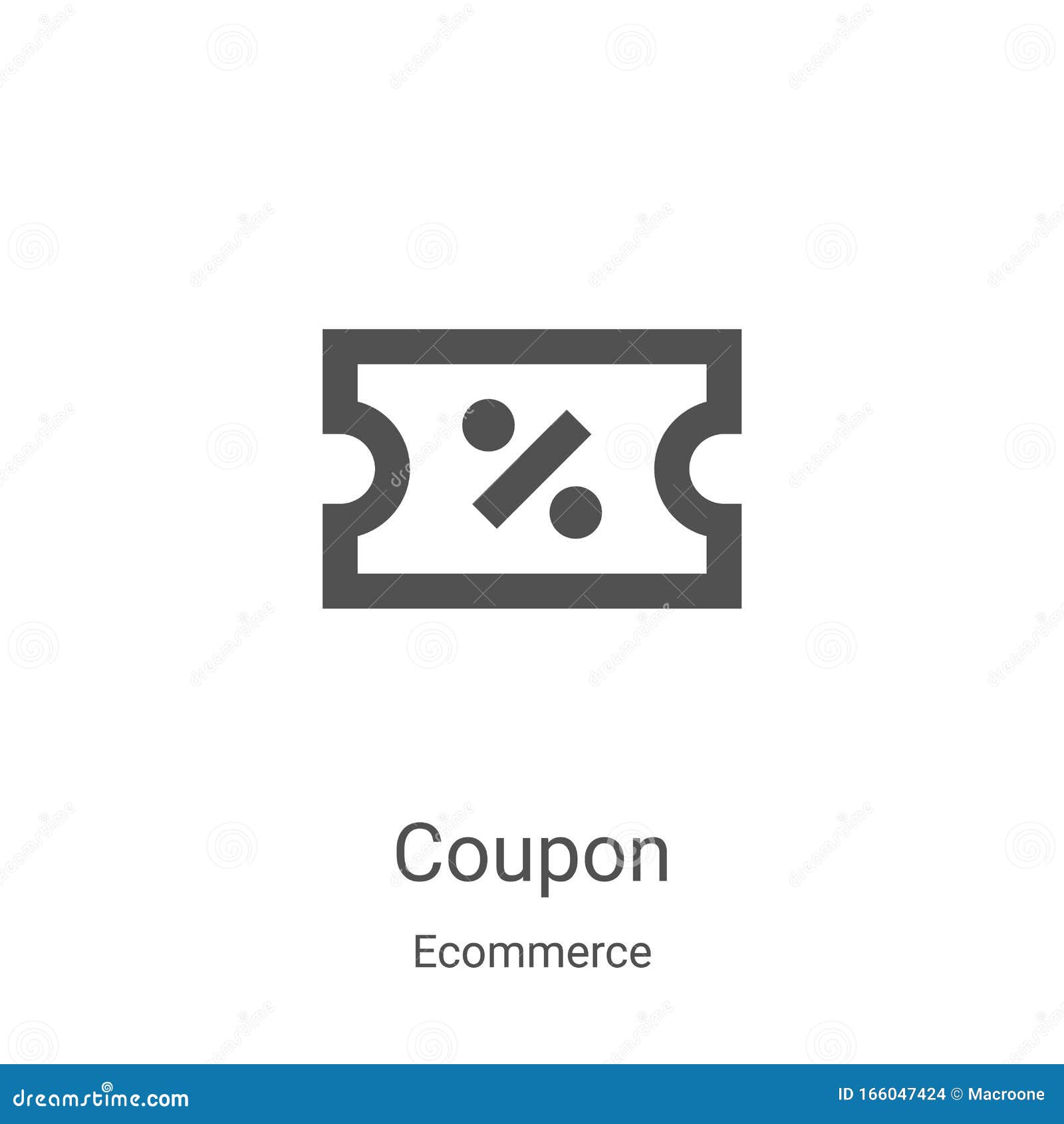 Coupon Icon Vector from Collection. Thin Line Coupon Outline
