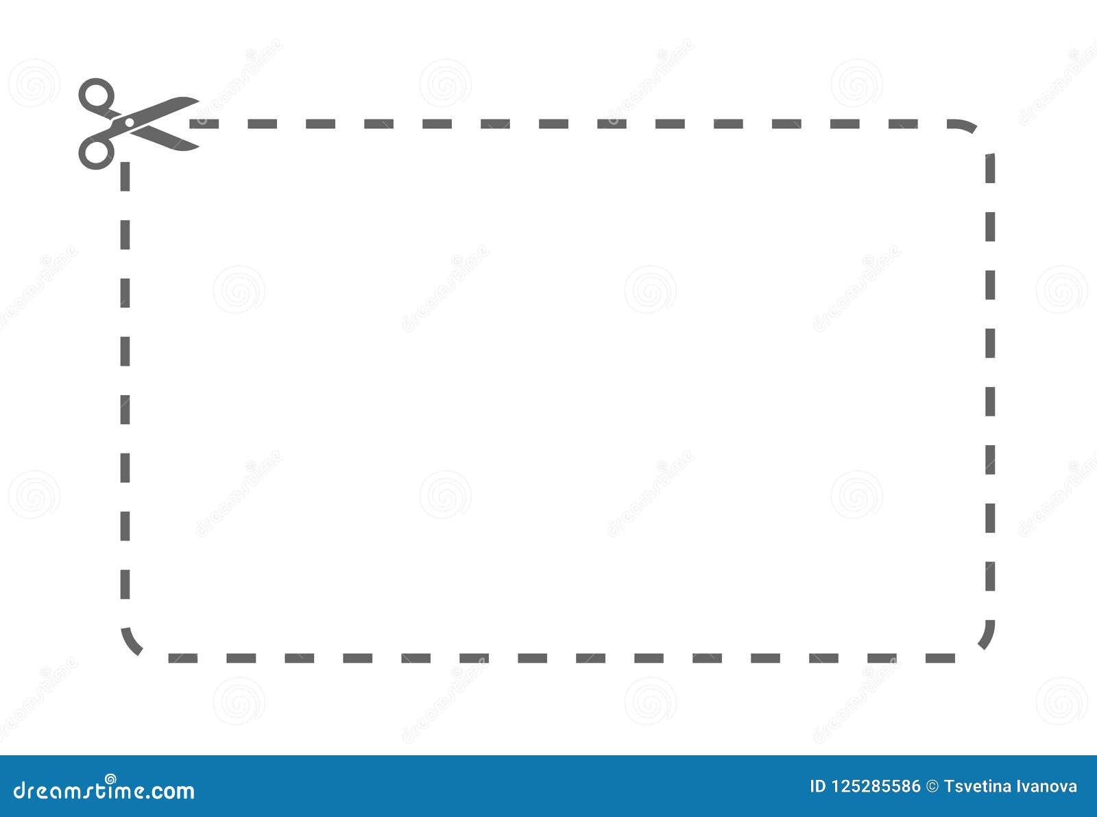 coupon rectangle template dashed