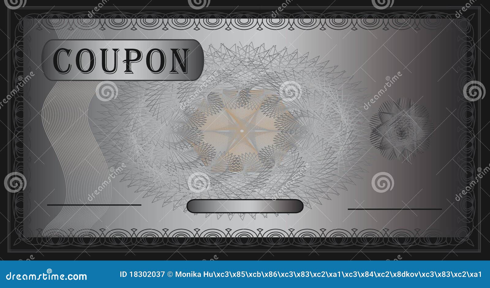 Coupon silver Black stock vector. Illustration of business 18302037
