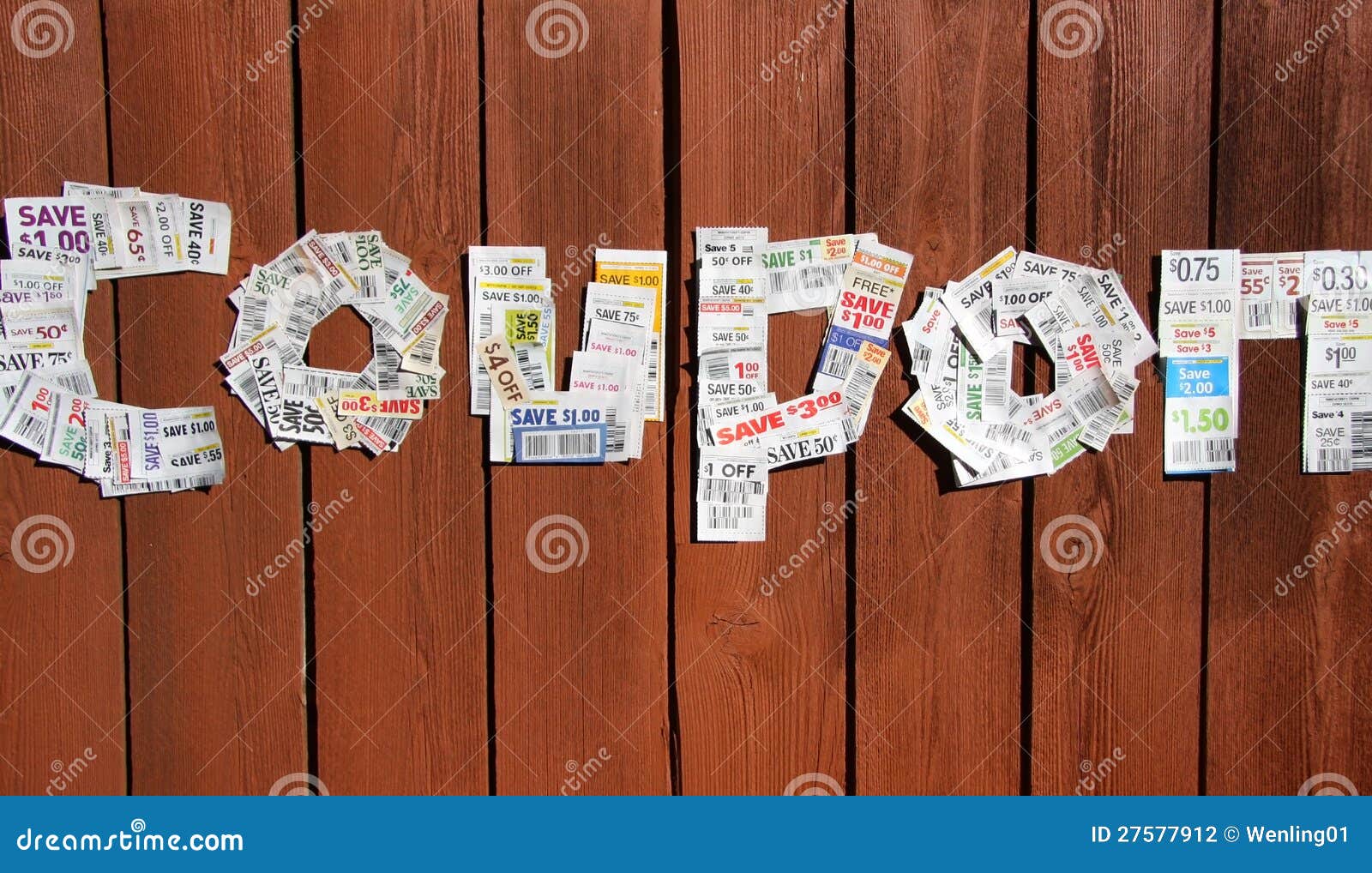 Coupons collection stock photo. Image of bargain, save 27577912