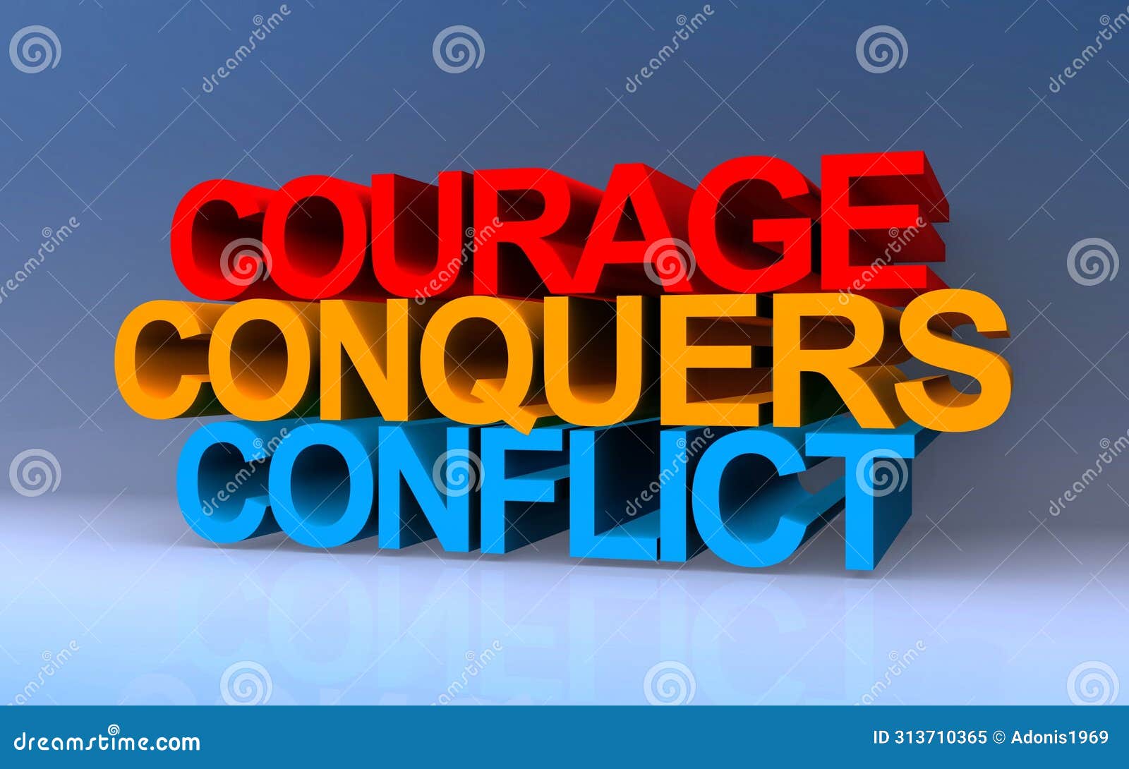 courage conquers conflict on blue