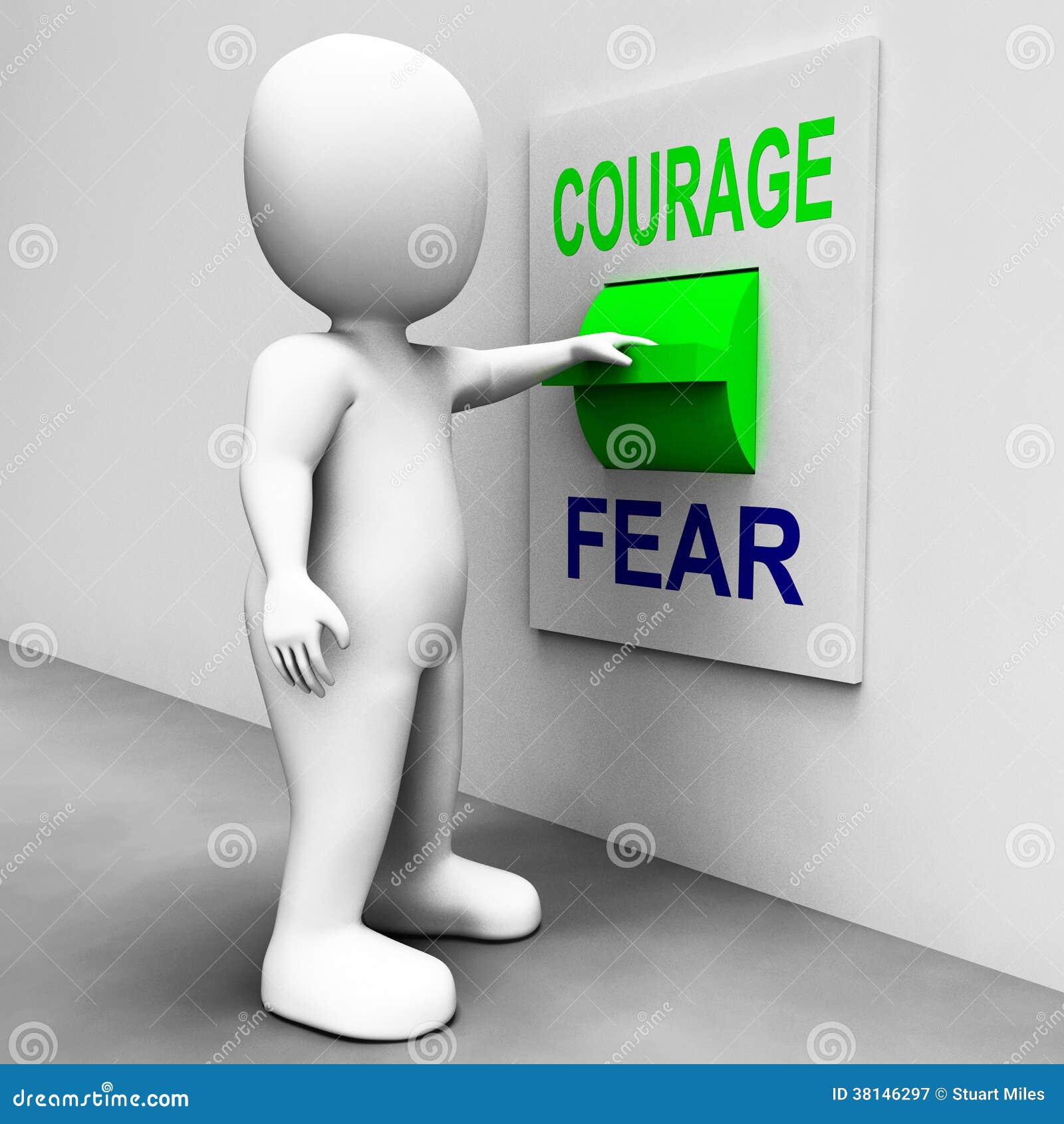 courage fear switch shows afraid or courageous