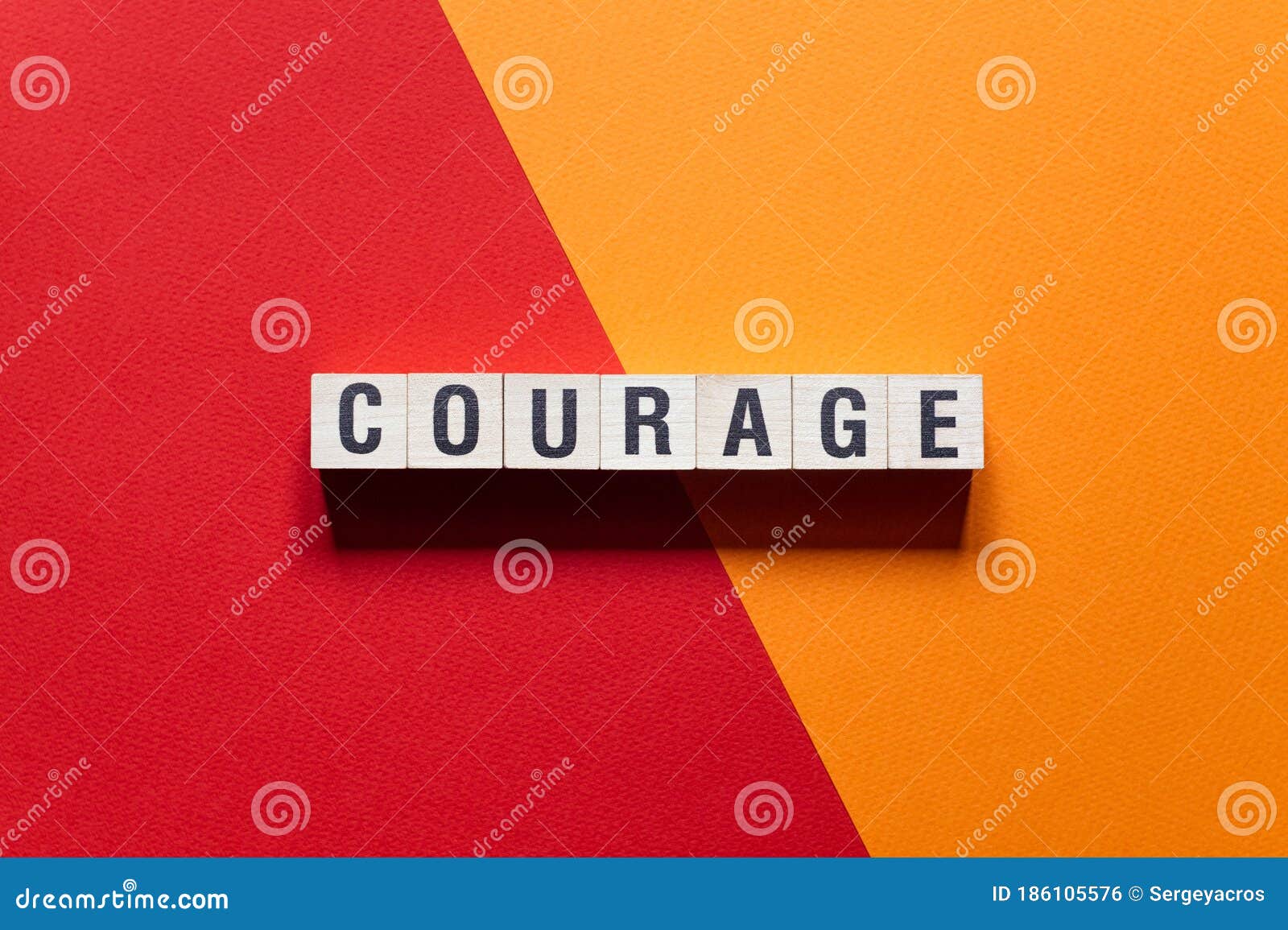 Courage Word Concept on Cubes Stock Photo - Image of fear, authority ...