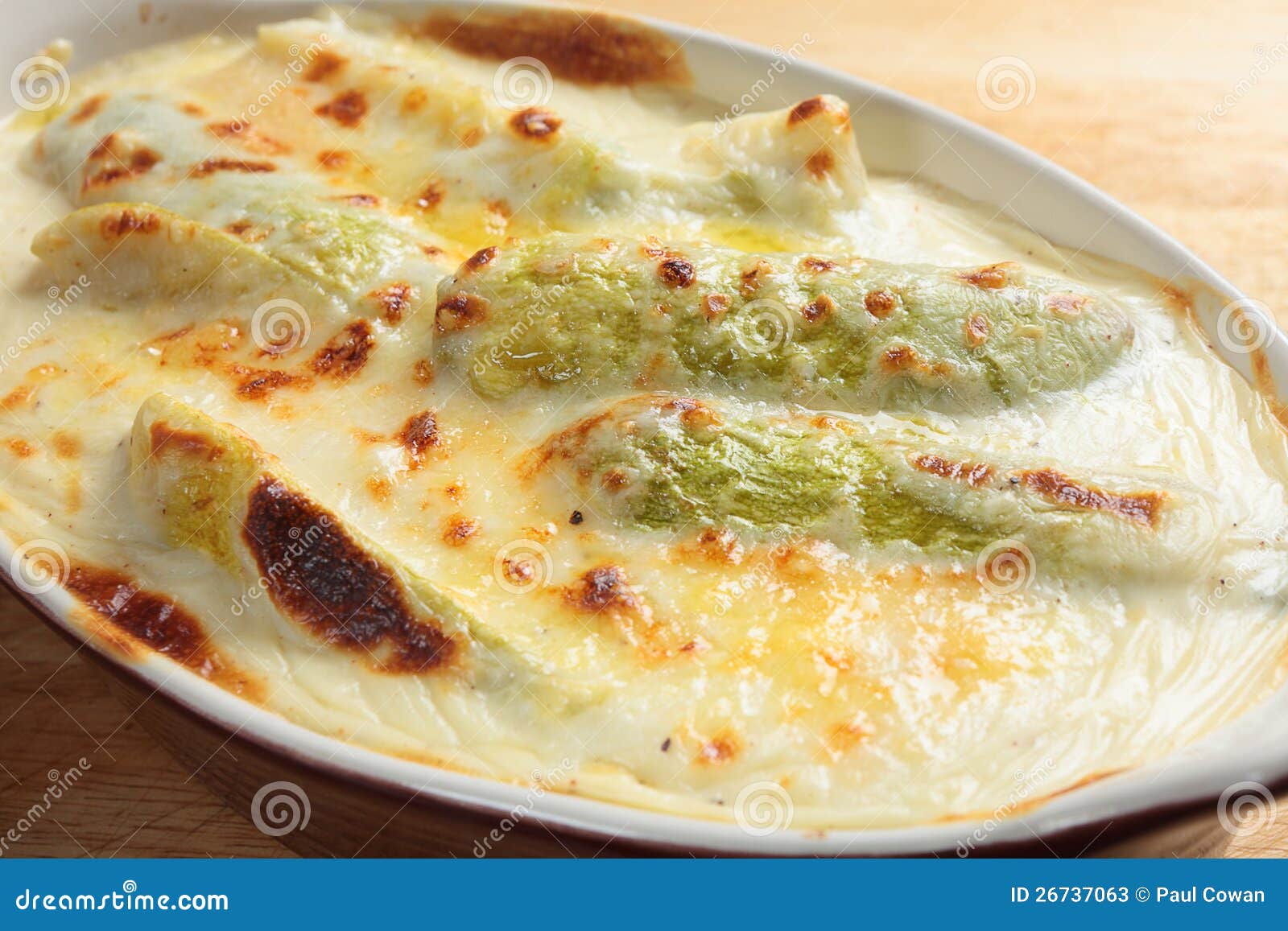 Courgette Bake from the Oven Stock Image Image of bechamel, bake