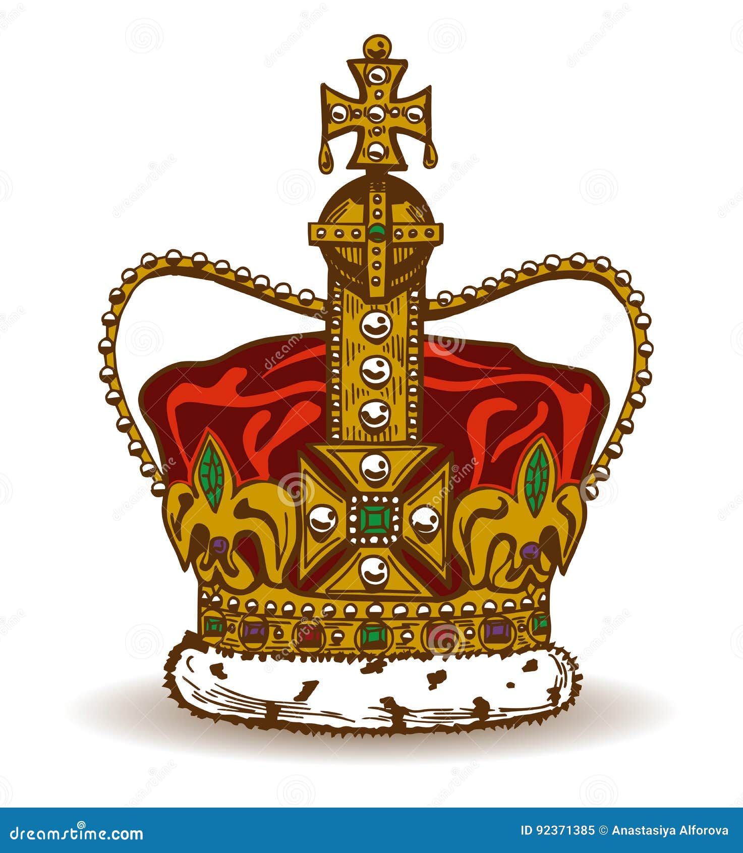 Couronne De Monarchie De Vecteur Illustration de Vecteur - Illustration