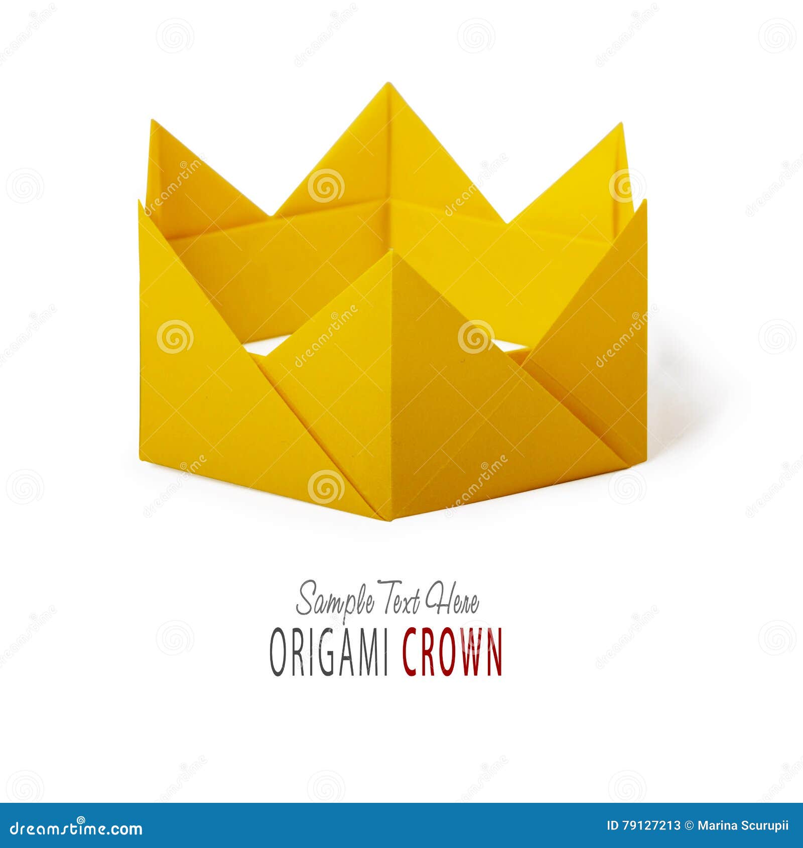 Couronne De Papier D'origami Image stock - Image du pierreries, reine:  79127213