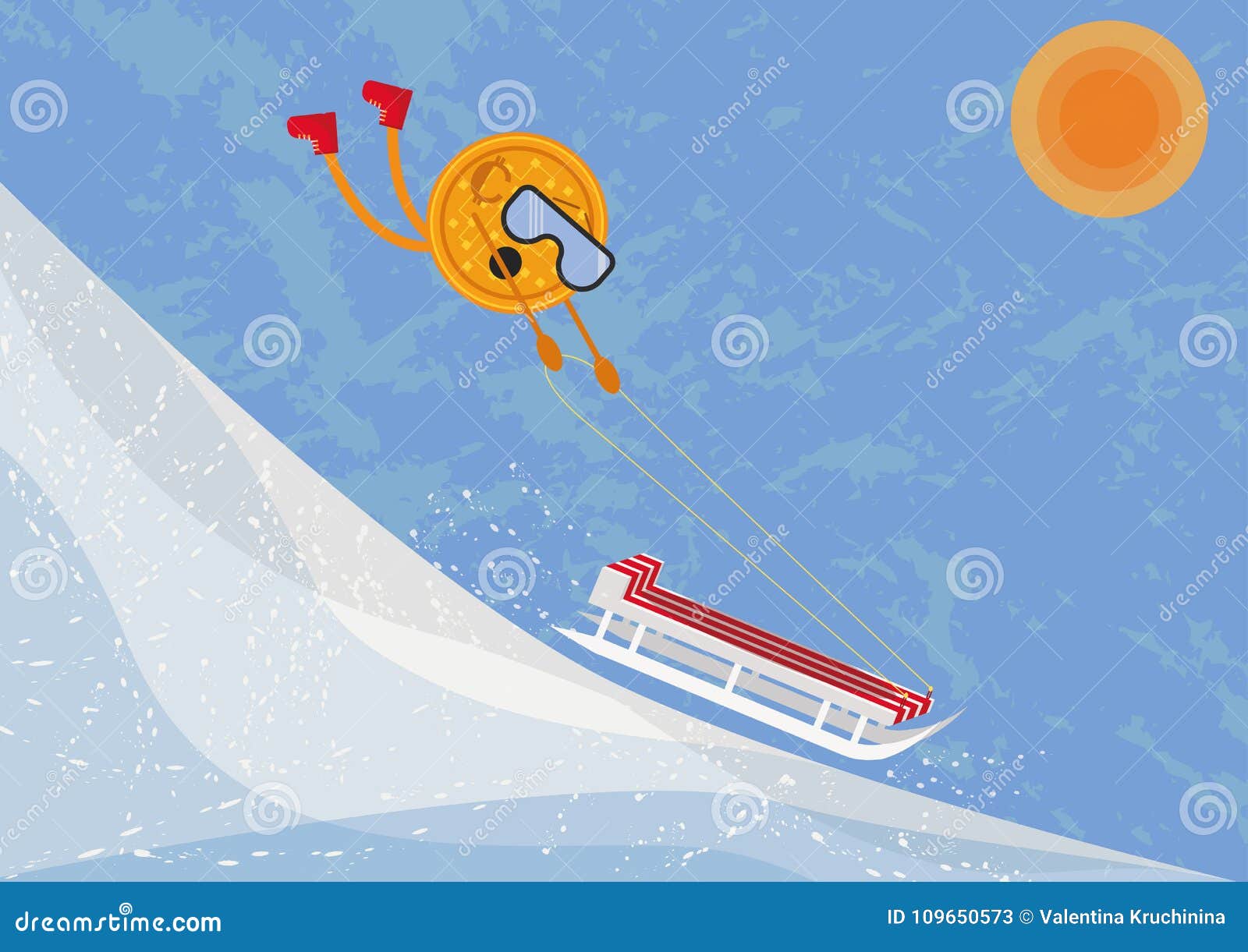 The Course of Cryptocurrency Has Crashed Stock Vector - Illustration of  cartoon, crash: 109650573