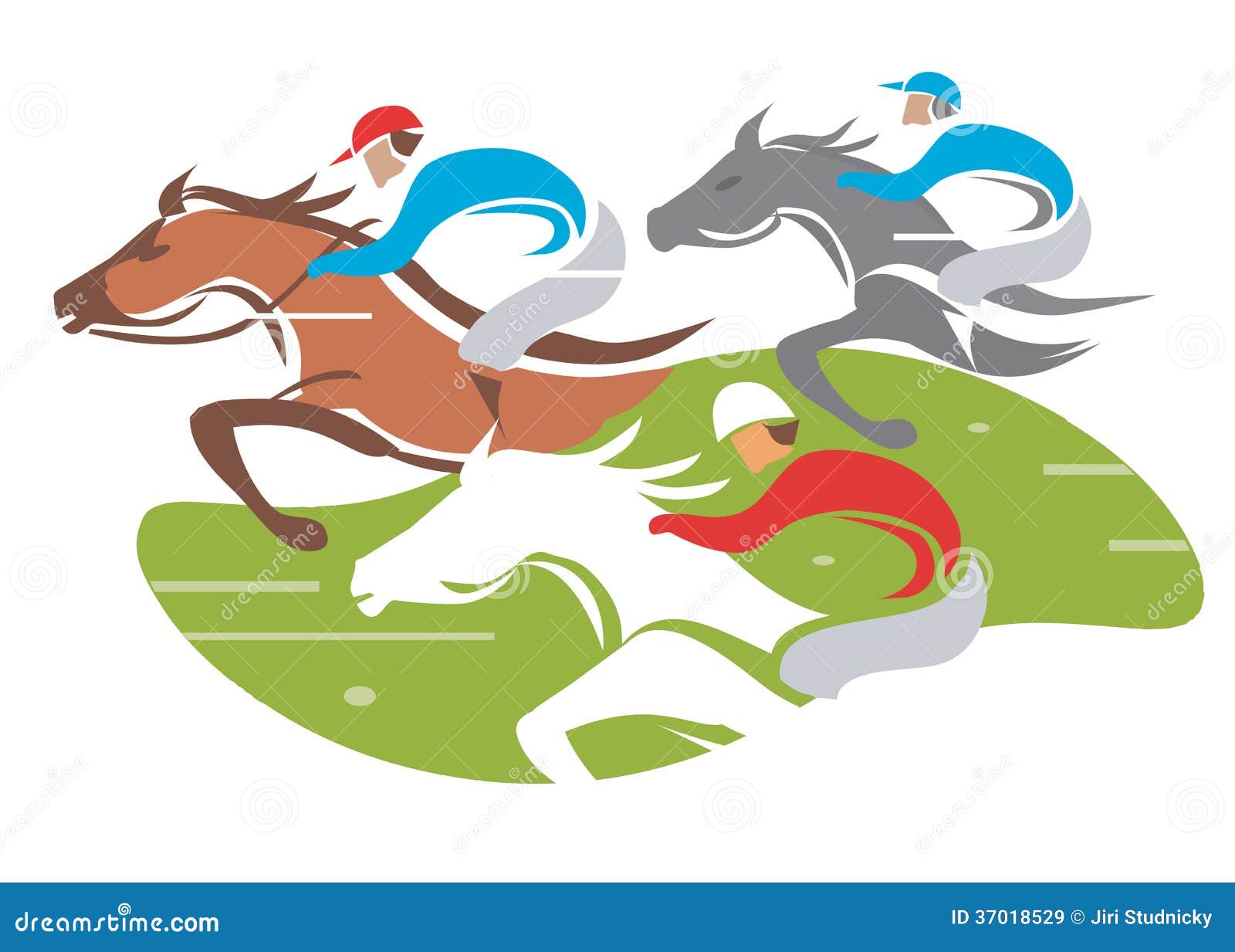 La Course De Chevaux, Peinture Par Anne Mathieu