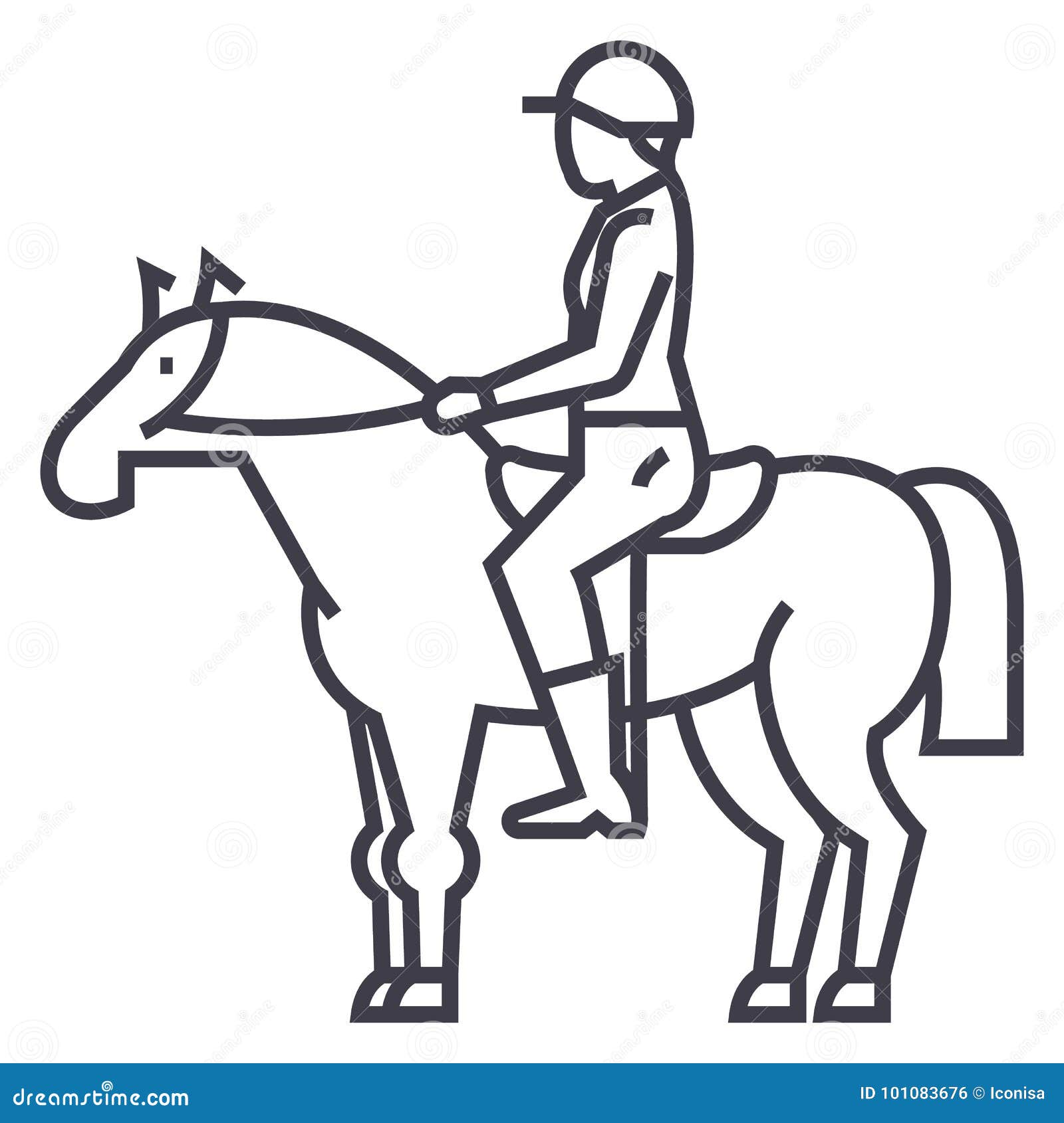 Dessin Cheval Au Galop Avec Cavalier Course De Chevaux, Cavalier, Cavalier, Ligne Icône, Signe, Illustration De Vecteur De Jockey Sur Le Fond, Courses Editable Illustration de Vecteur - Illustration du jockey, galop: 101083676