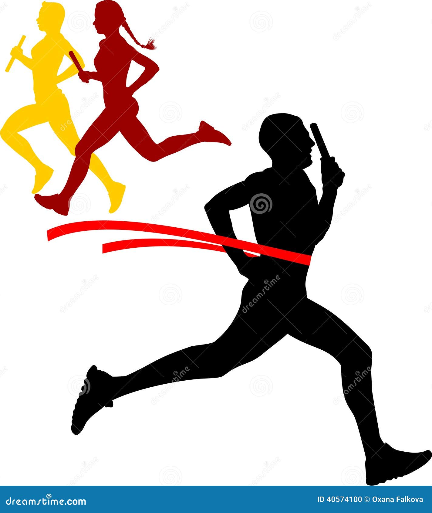 Course de relais illustration de vecteur. Illustration du athlète