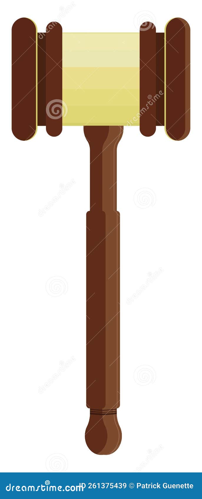 Court hammer, icon stock vector. Illustration of symbol 261375439