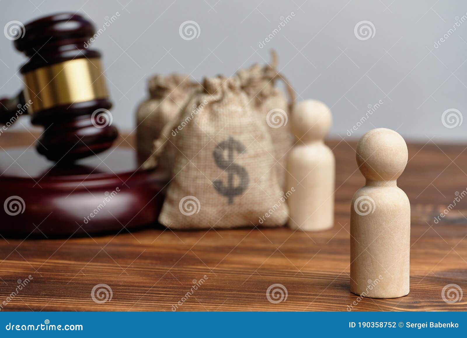 A Court Session between Businessmen. Abstract Bags of Money and Figures of  People Next To the Judge Hammer Stock Photo - Image of guilt, next:  190358752