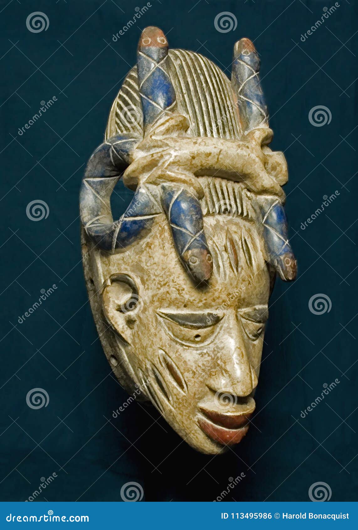 ingeniørarbejde Begravelse officiel Wooden Mask from Nigeria stock photo. Image of cult - 113495986