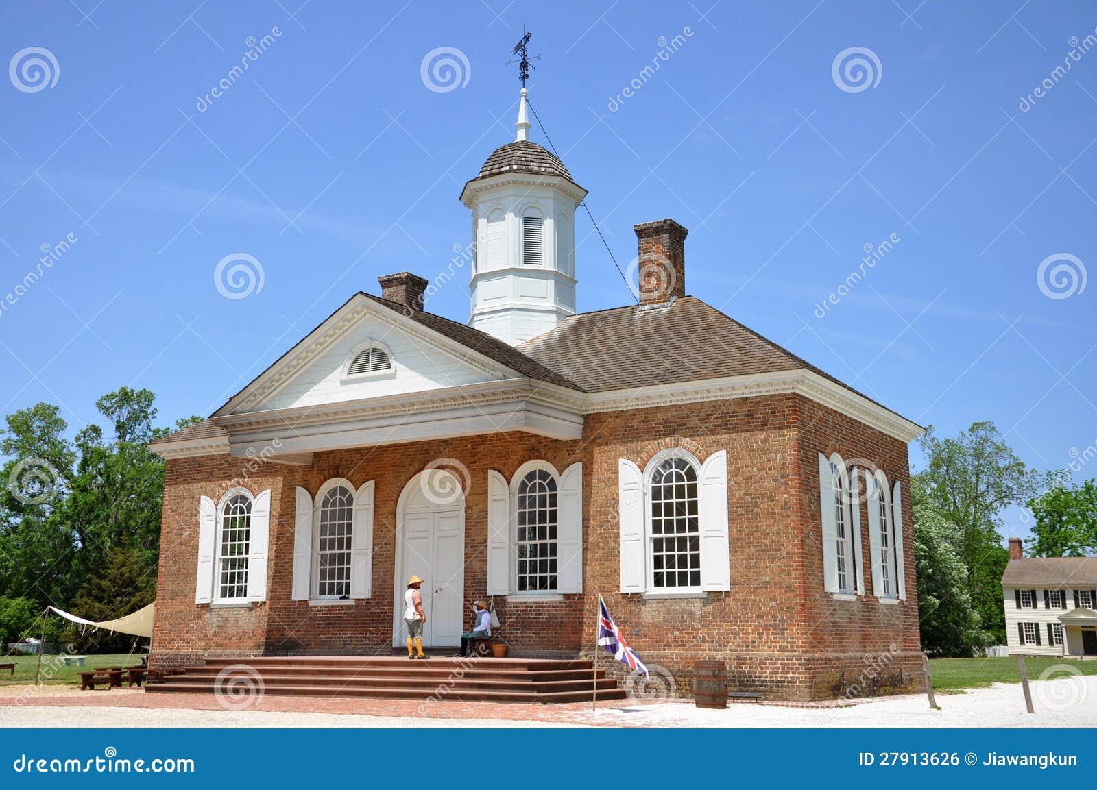 Courthouse of British Colony, Williamsburg, VA, USA Editorial Photo
