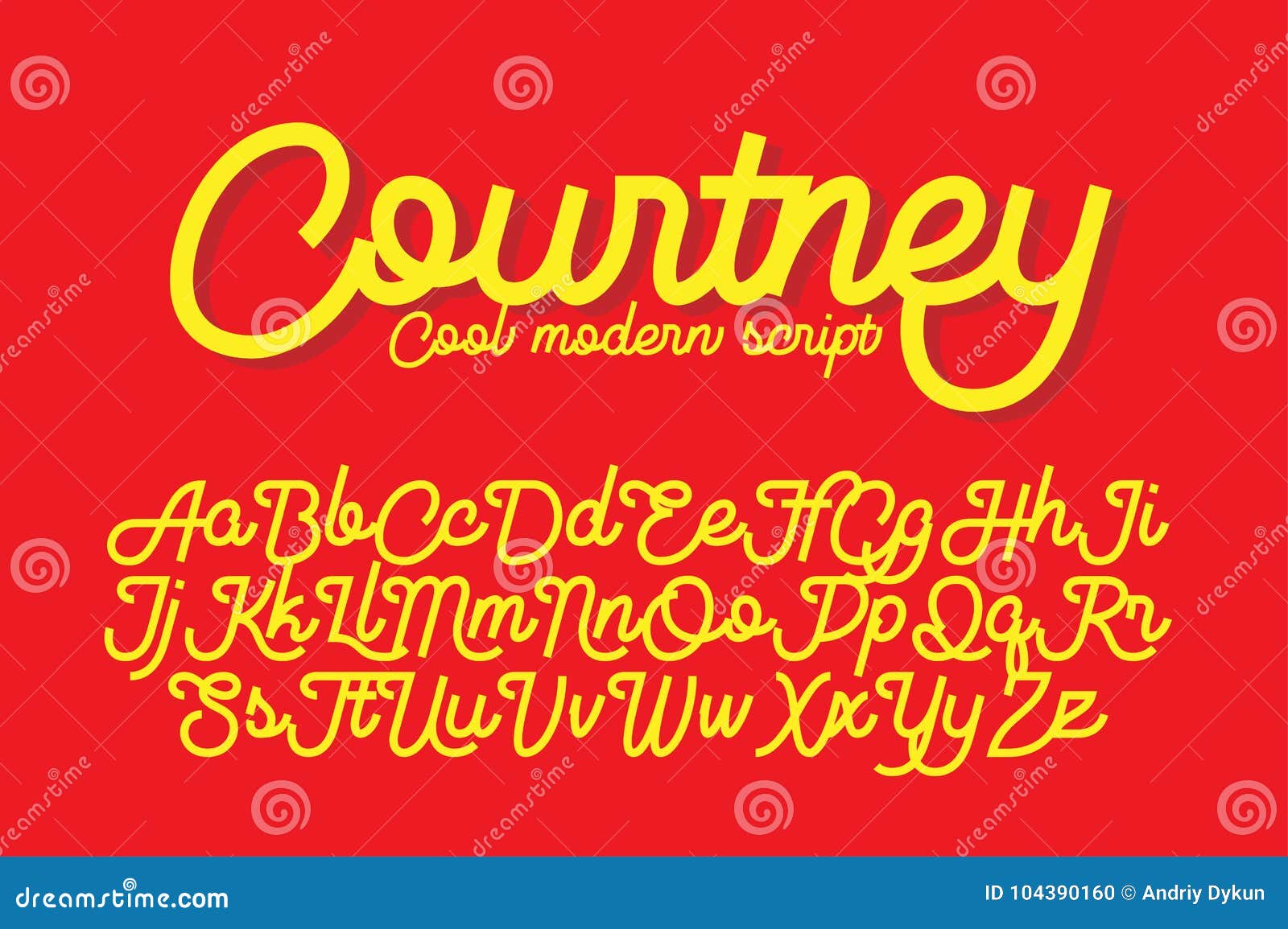courtney cool modern script font