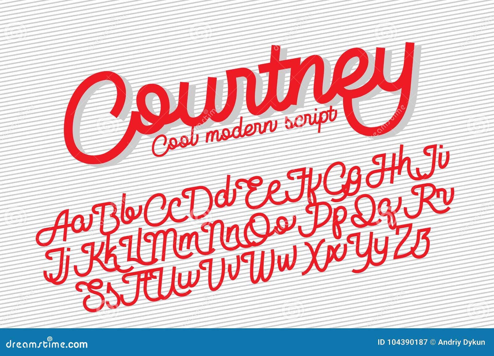 courtney cool modern script font