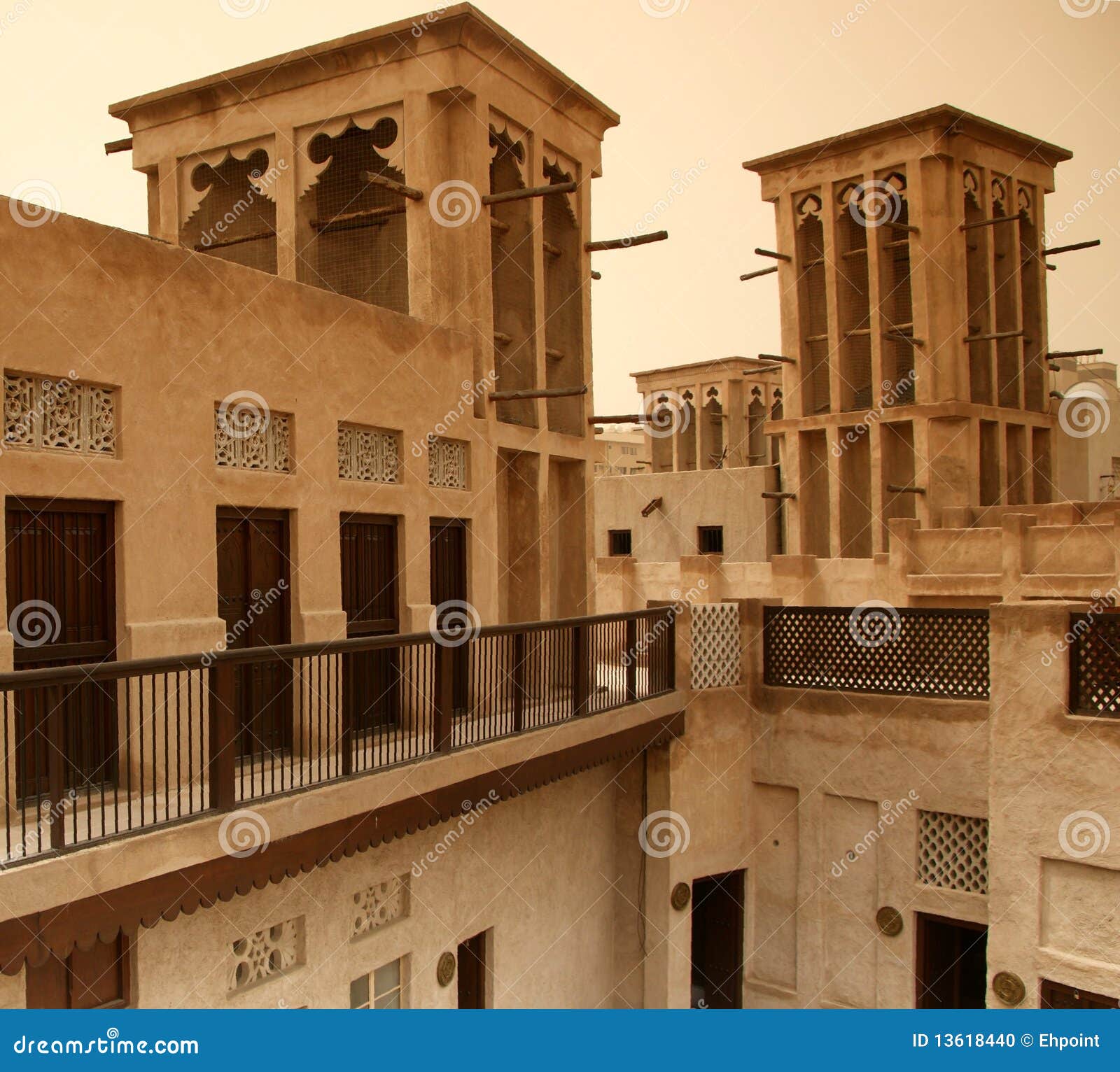 Courtyard Houses With Wind Towers Stock Photo Image of Courtyard Houses With Wind Towers Stock Photo Image of