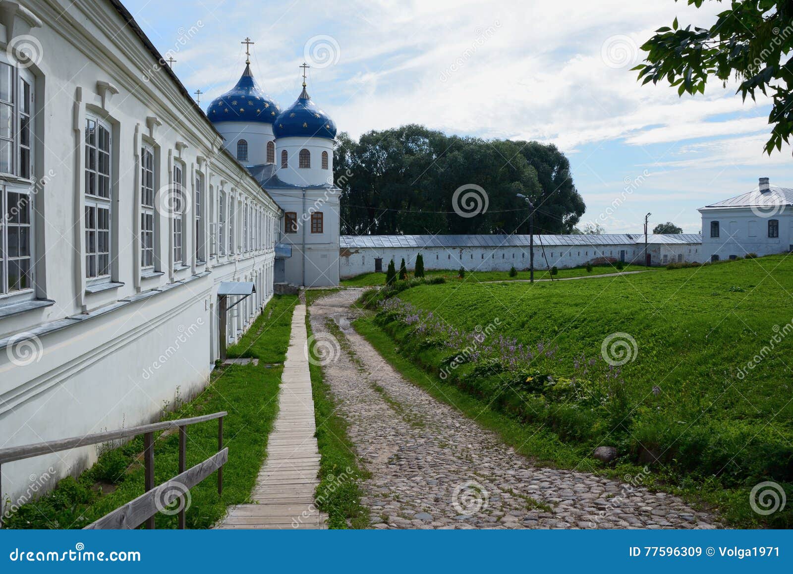 Courtyard of the monastery. Courtyard of the orthodox monastery