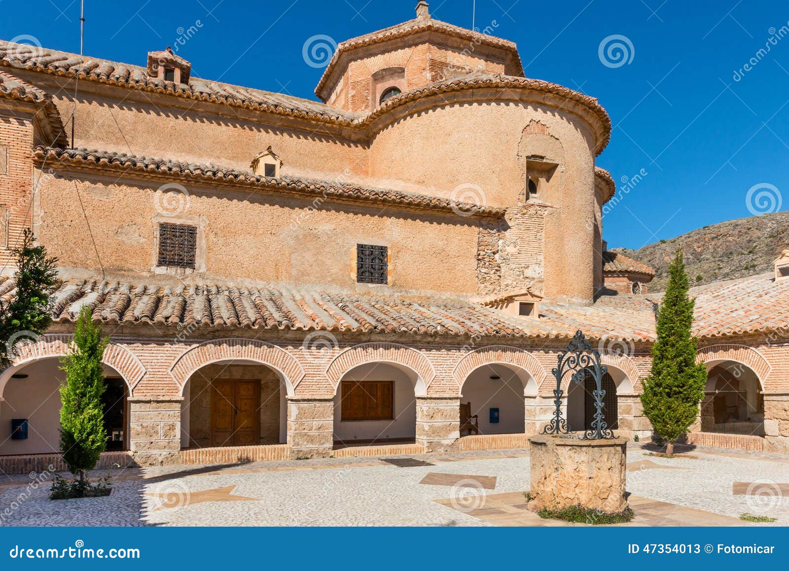courtyard at the monastery virgin del saliente