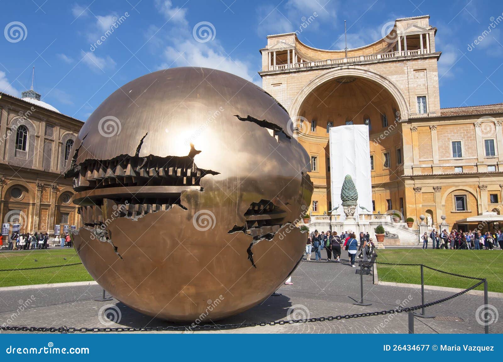Courtyard in the Vatican Museums, Rome Editorial Photography Image of