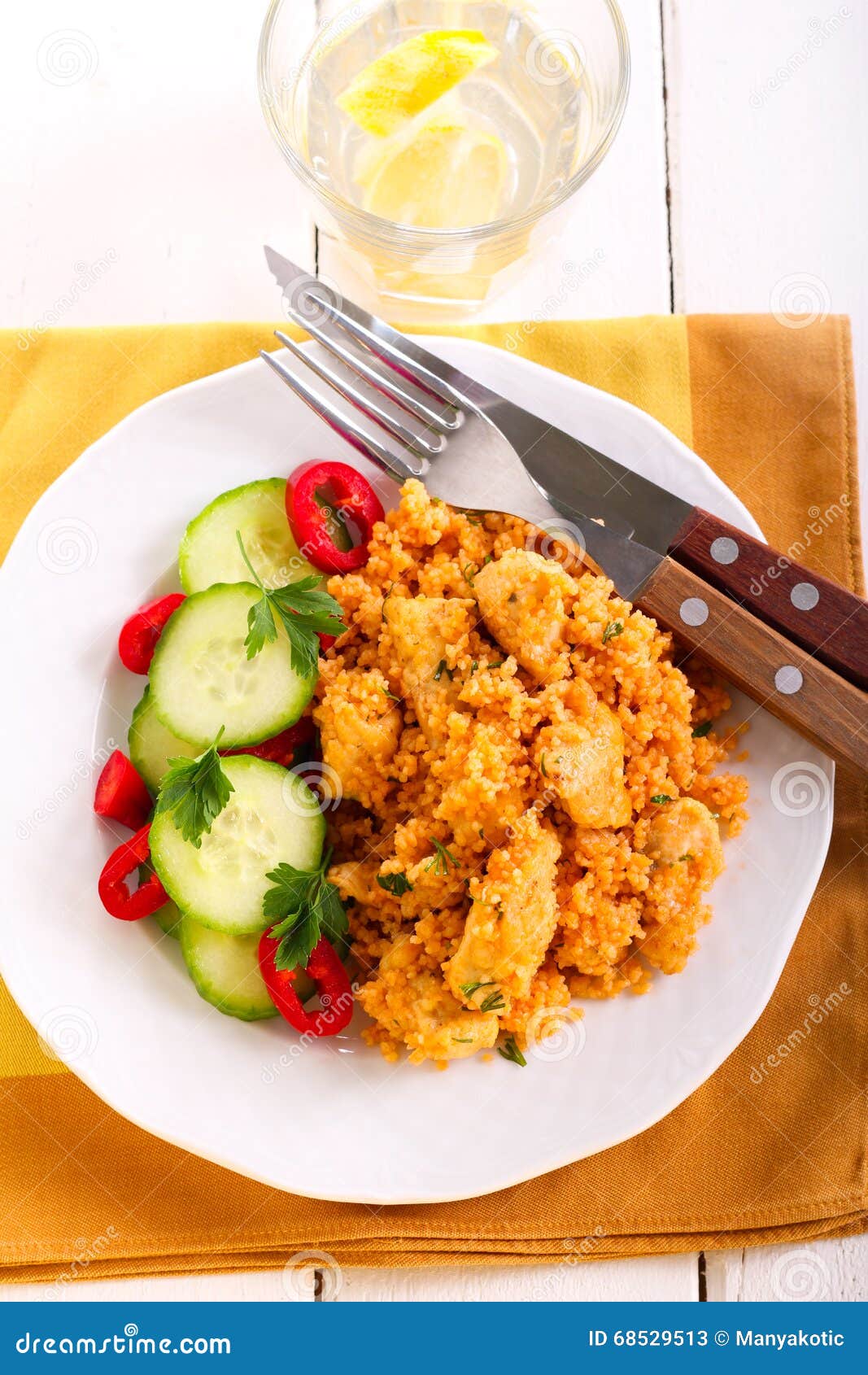 Couscous and Chicken Breast Casserole Stock Image Image of healthy