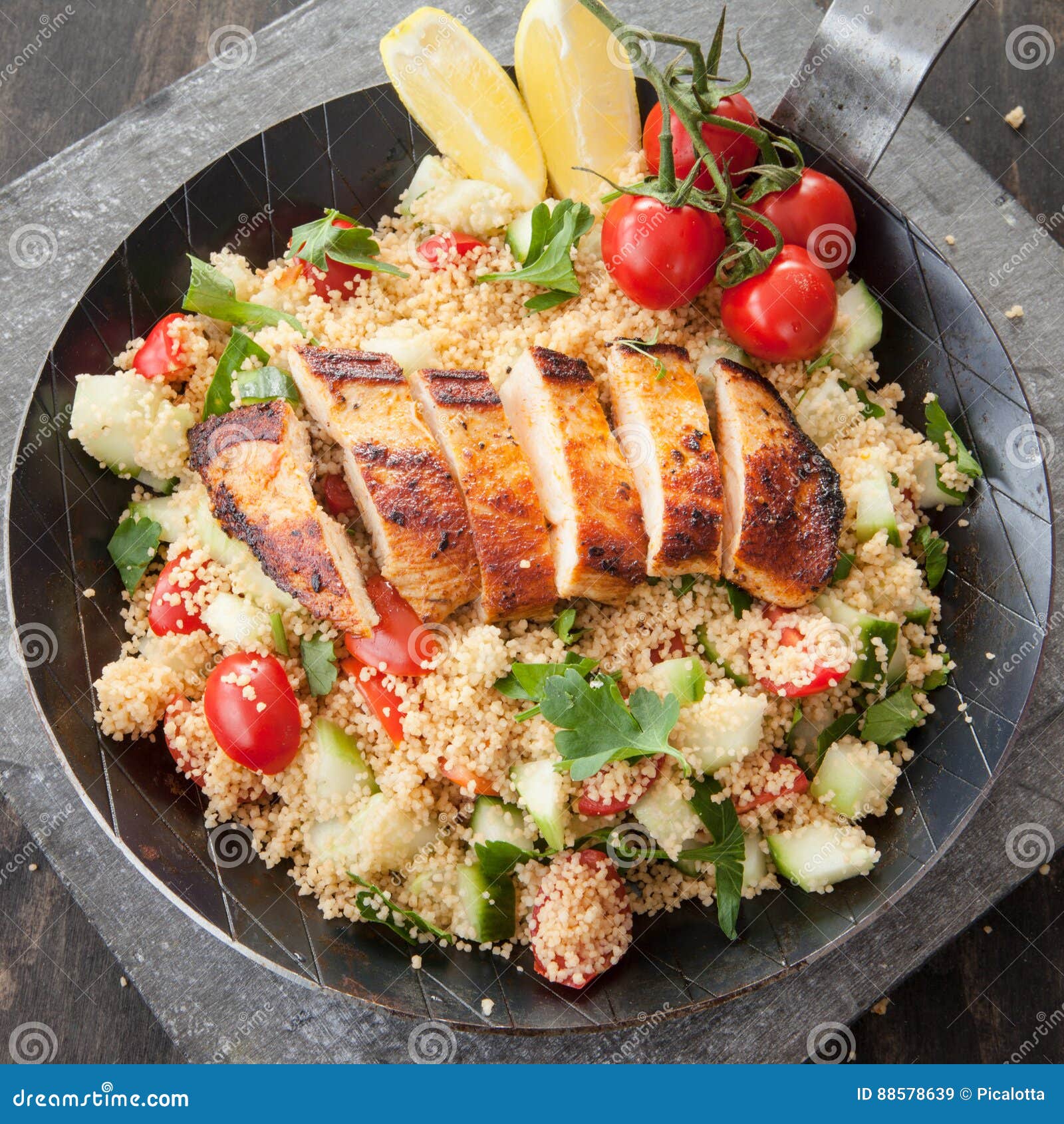 Couscous with Chicken Breast Stock Image Image of vintage, recipe