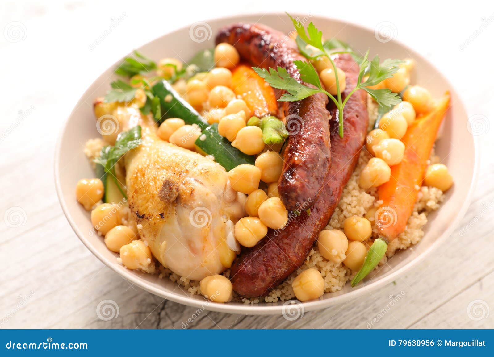 Couscous with chicken stock photo. Image of sausage, traditional 79630956