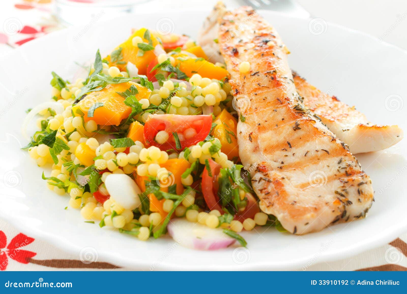 Couscous with Grilled Chicken Stock Photo Image of spice, fall 33910192