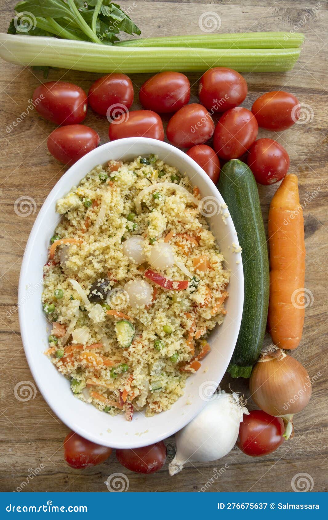Couscous and Vegetable Salad Stock Image Image of variety, arab