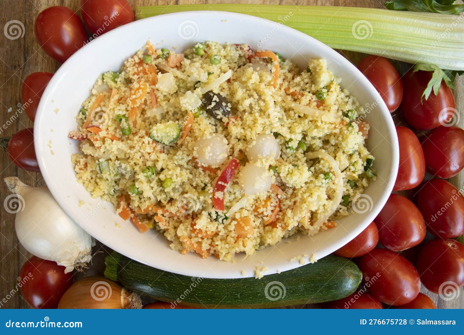 Couscous and Vegetable Salad Stock Photo Image of traditional, food