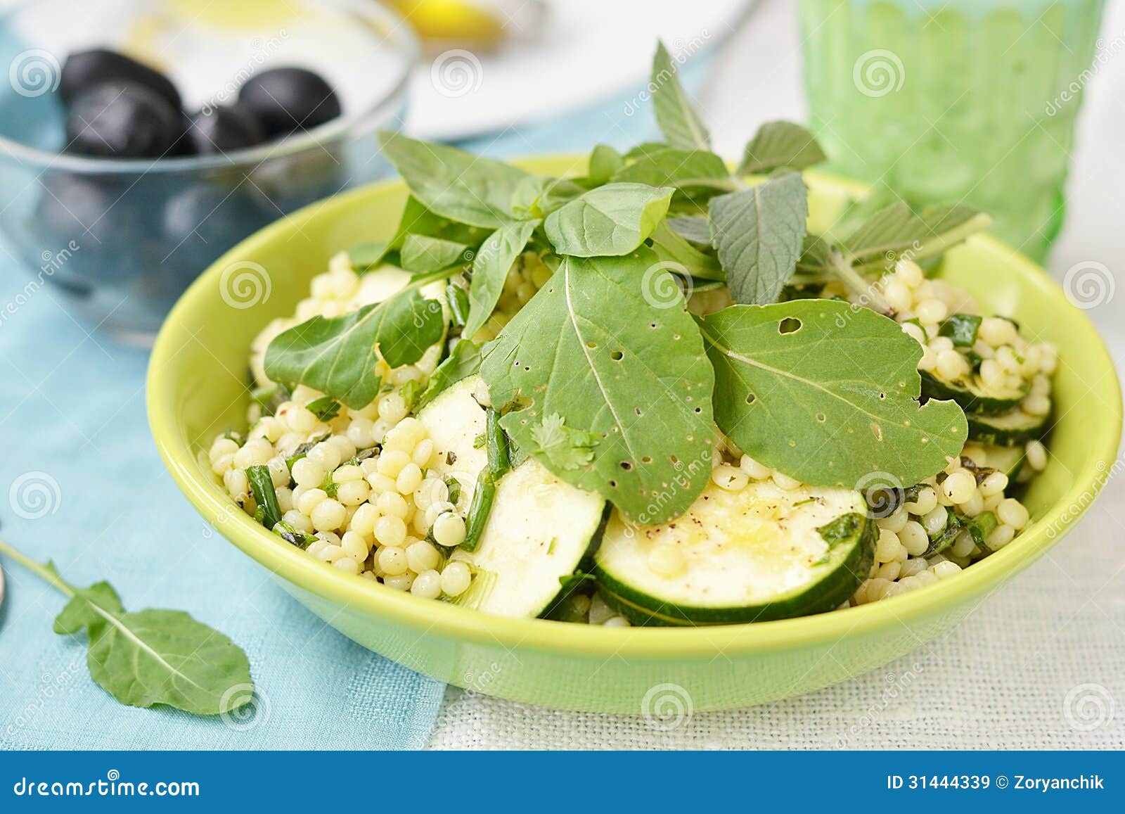 Couscous and Zucchini Salad. Stock Image Image of fresh, living 31444339