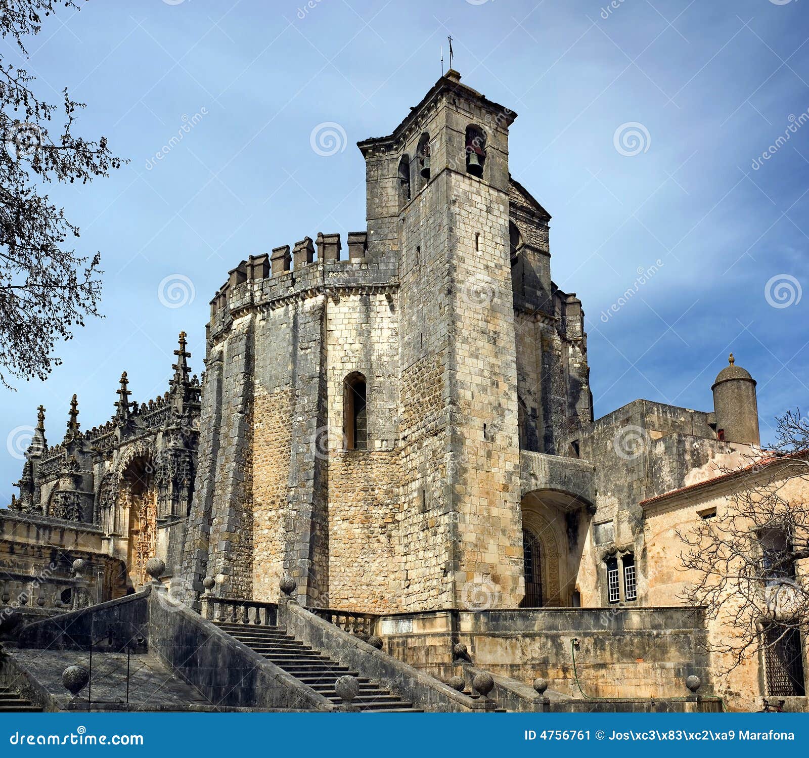 12ème église de Templar de siècle au couvent du Christ (Convento de Cristo) dans Tomar- Portugal. Classifié par l'UNESCO en tant que site de patrimoine mondial.