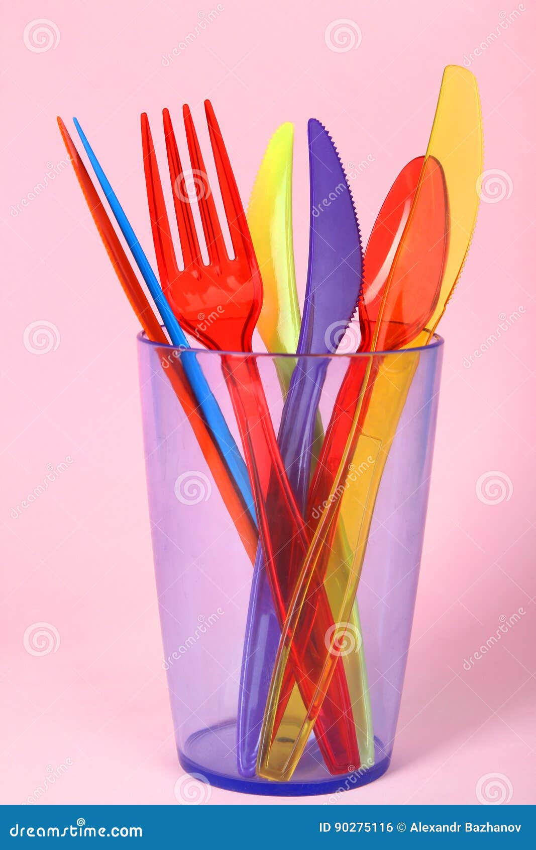 Couverts jetables photo stock. Image du plastique, glace - 90275116