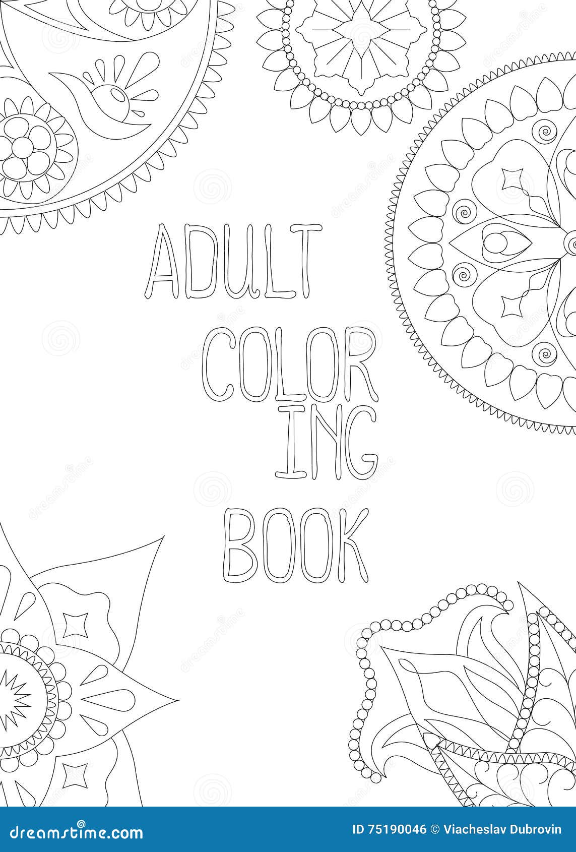 Conception page de coloriage adulte couverture de livre de