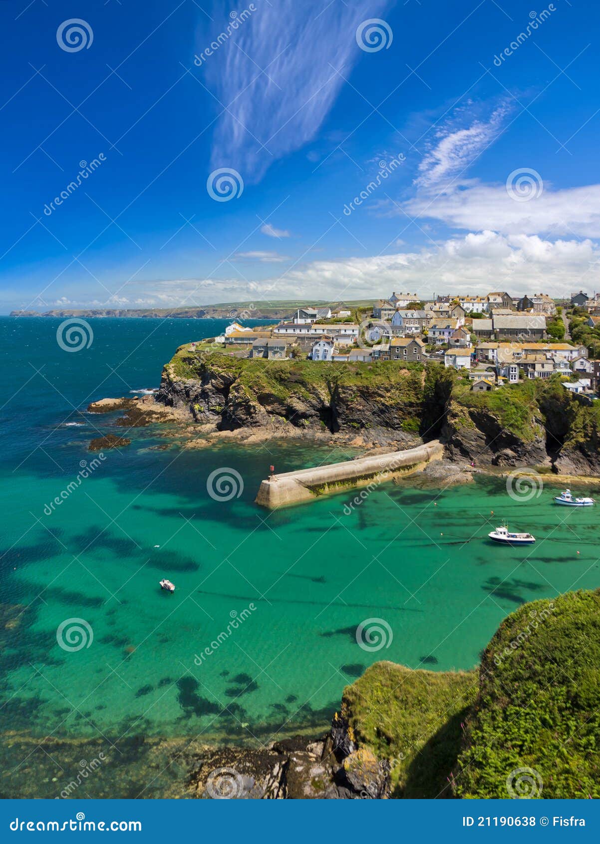 cove and harbour of port isaac, cornwall, uk