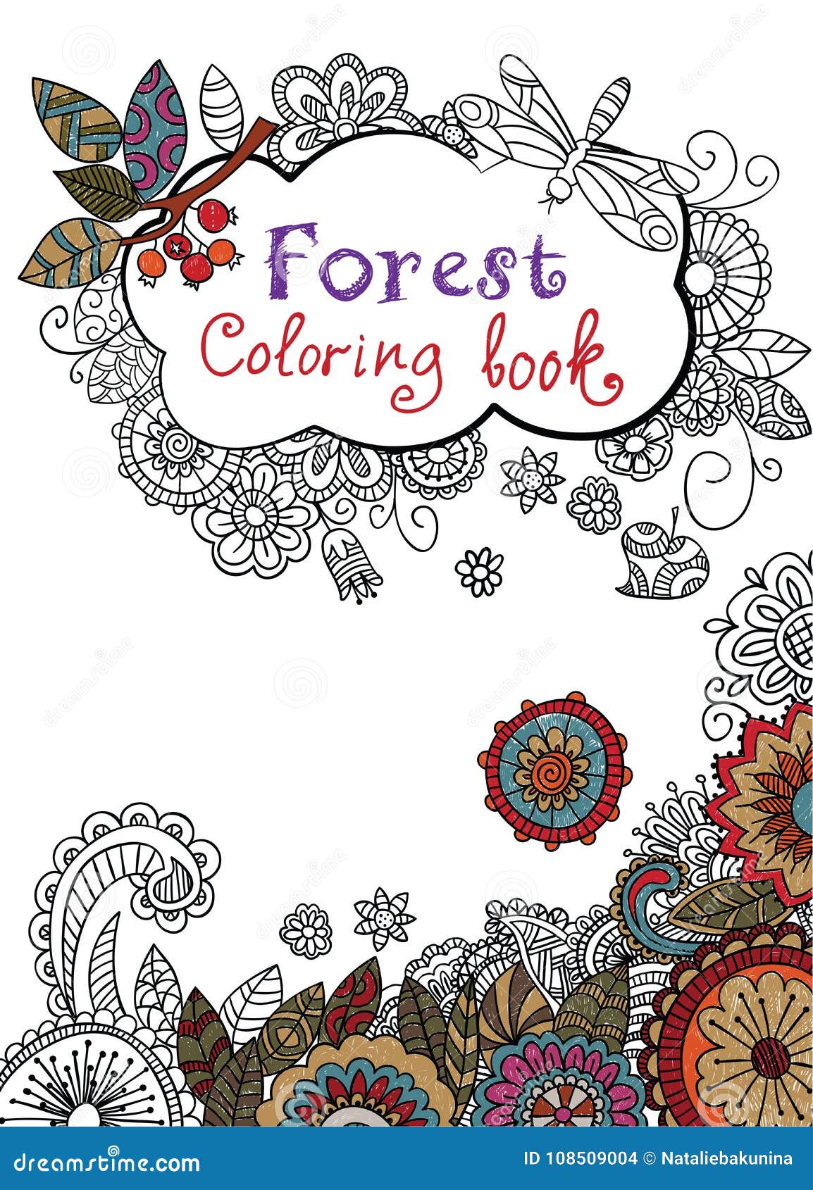 Cover For Coloring Book Stock Vector Illustration Of Creative