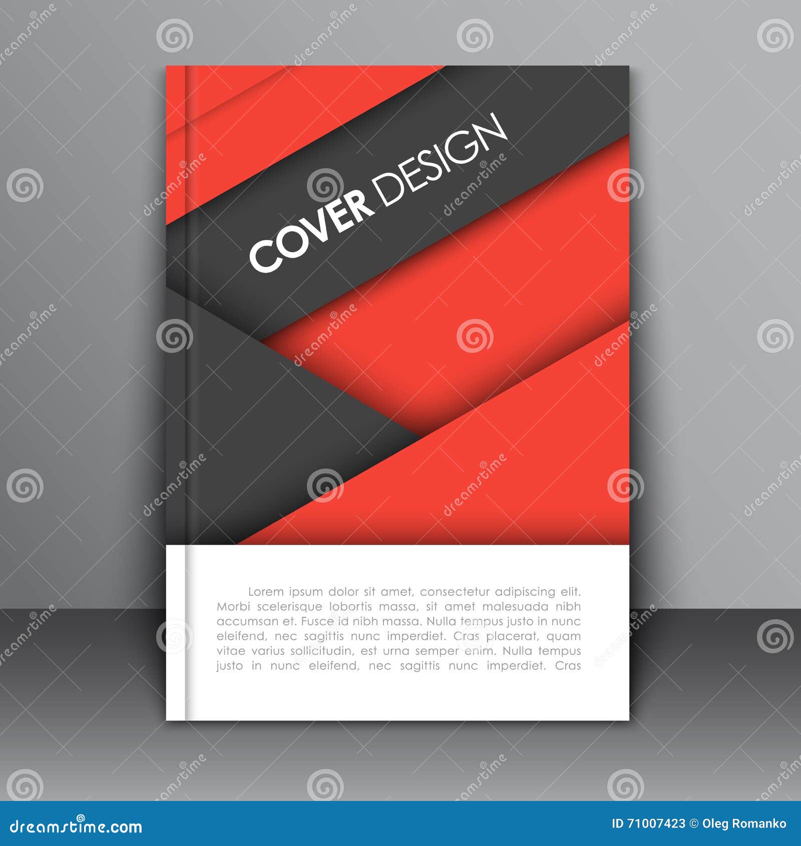 Cover Design in the Material Style Stock Vector Illustration of cover
