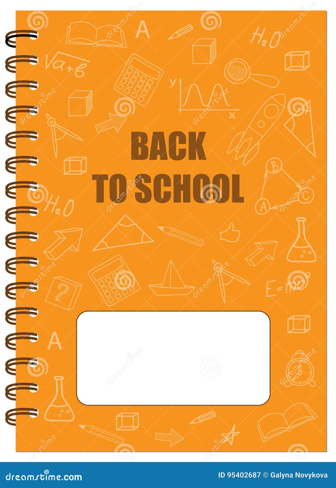 A5 Cover Design School Notebook with Text Back To School Stock Vector -  Illustration of drawn, page: 95402687