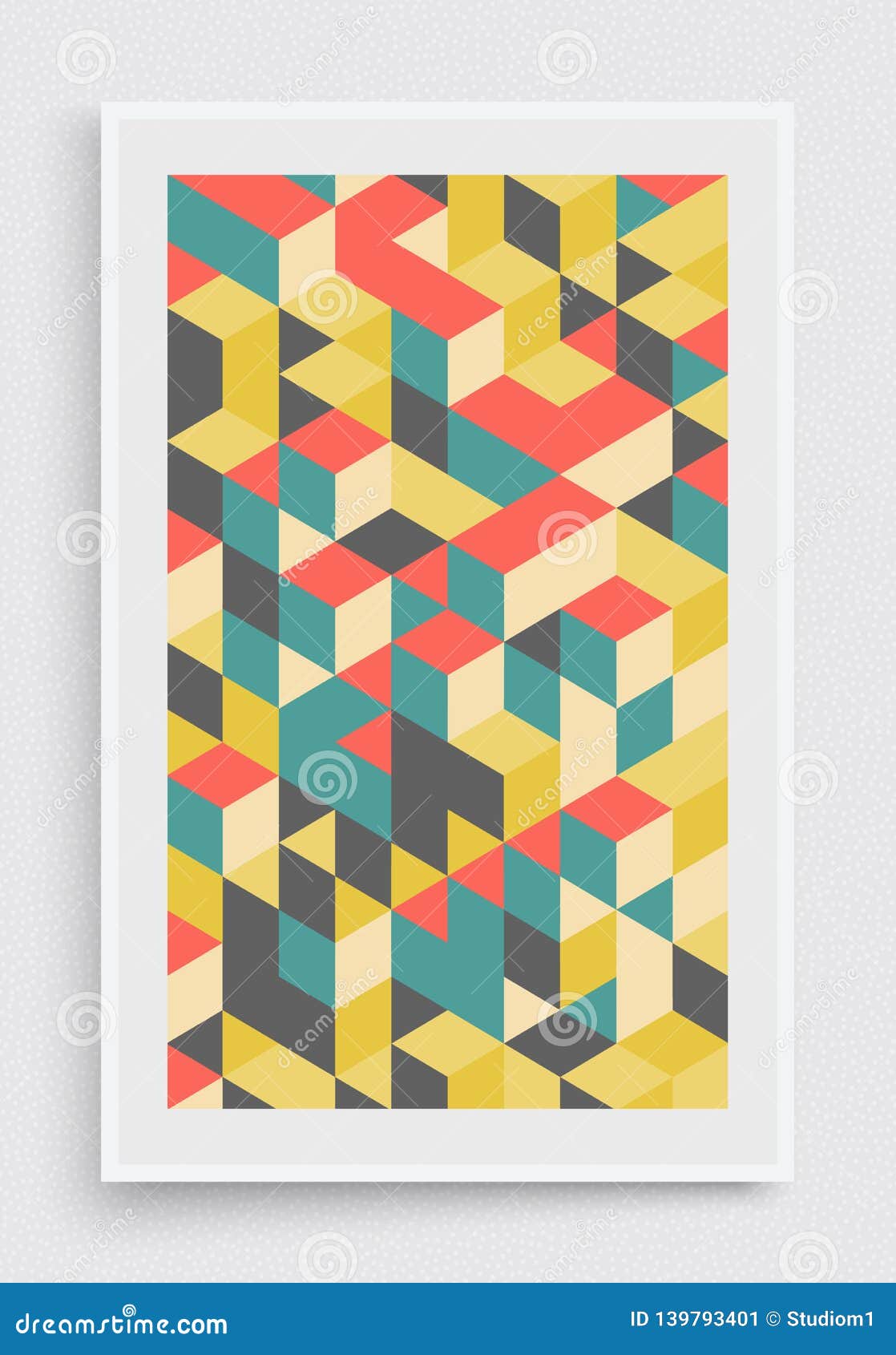 Cover Design Template 3d Blocks Structure Background Cover Design Template 3d Blocks Structure Background
