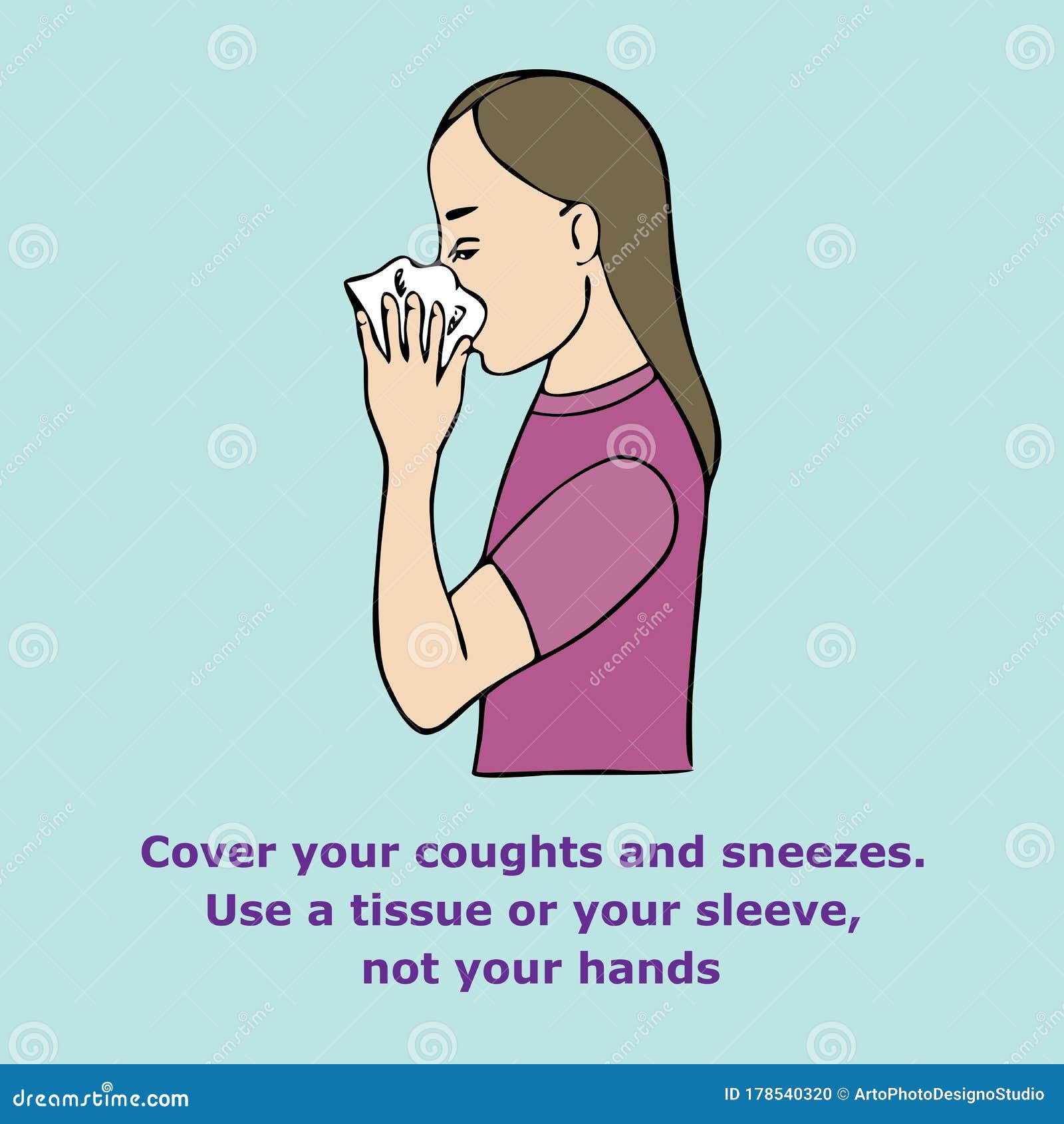 Cover Your Coughts and Sneezes. Use a Tissue or Your Sleeve, Not Your ...