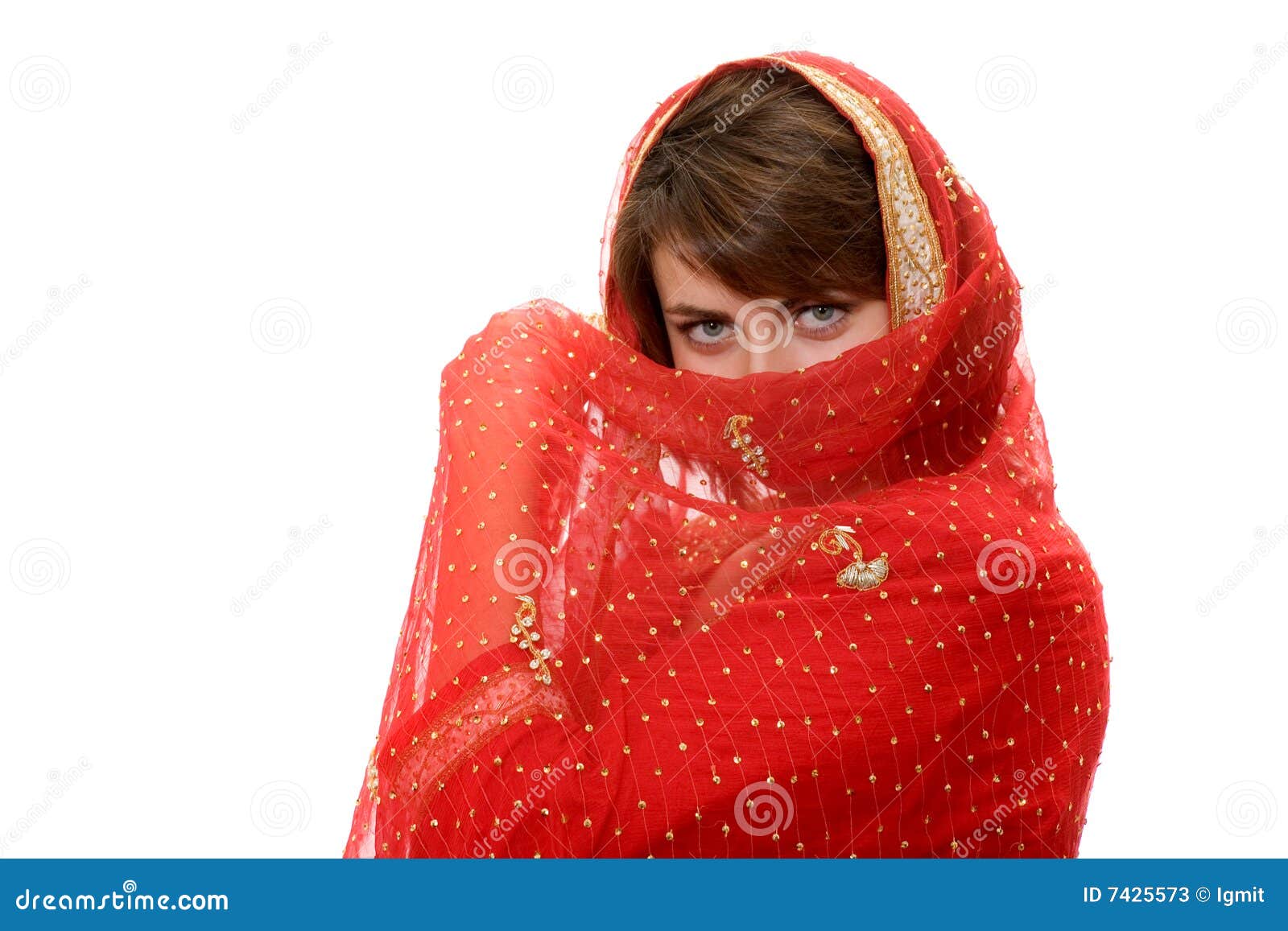Covered stock image. Image of woman, white, culture, horizontal 7425573