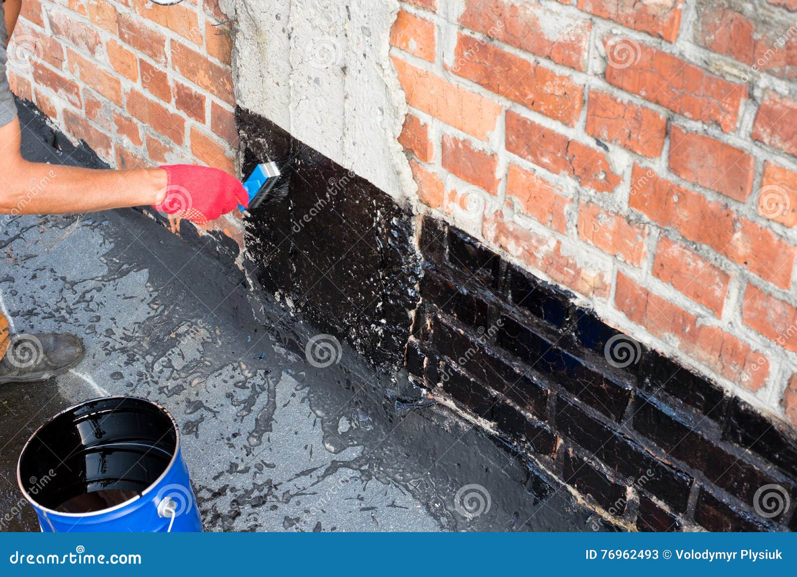 Covered brick wall primer stock image. Image of black 76962493