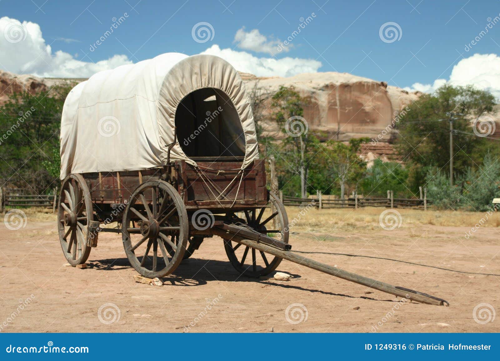 Covered wagon stock photo. Image of travel, spokes, trail 1249316